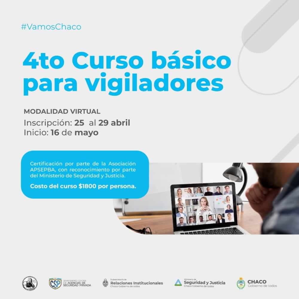 Curso Inicial para Vigiladores del Ministerio de Seguridad de Chaco